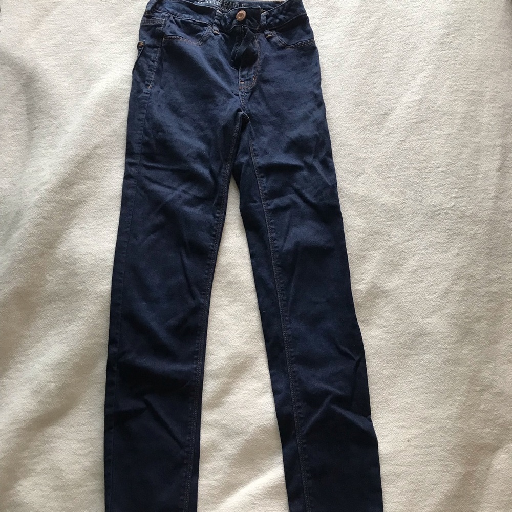 Dark blue jeans